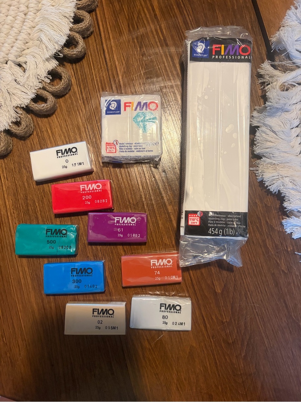 White Polymer Clay Assortment